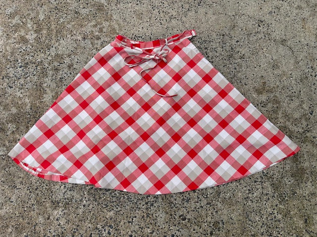 Vintage Tartan A-Line  Skirt  #B126