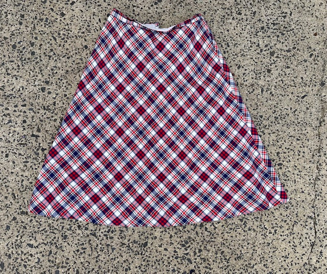 Vintage Tartan A-Line  Skirt  #B131