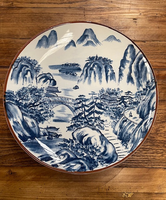 Vintage Japanese Glazed Ceramic Plate  #6326