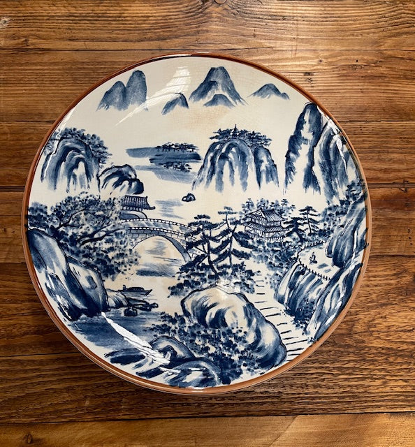 Vintage Japanese Glazed Ceramic Plate  #6327