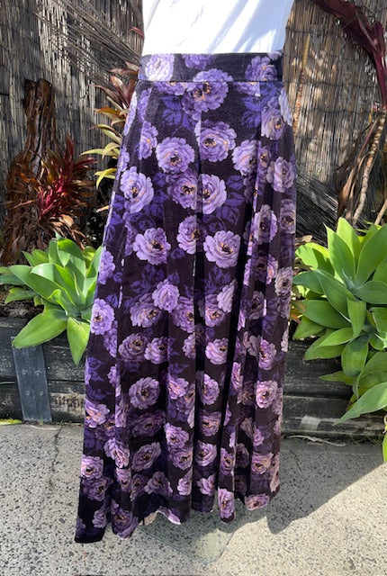 1970s Velvet Maxi Skirt  #B156