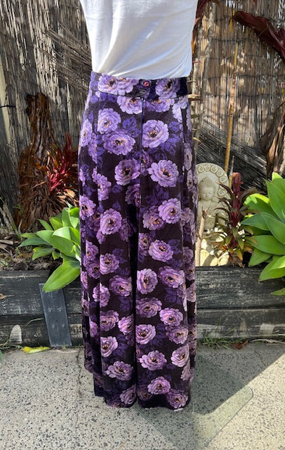 1970s Velvet Maxi Skirt  #B156