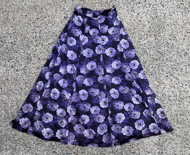 1970s Velvet Maxi Skirt  #B156