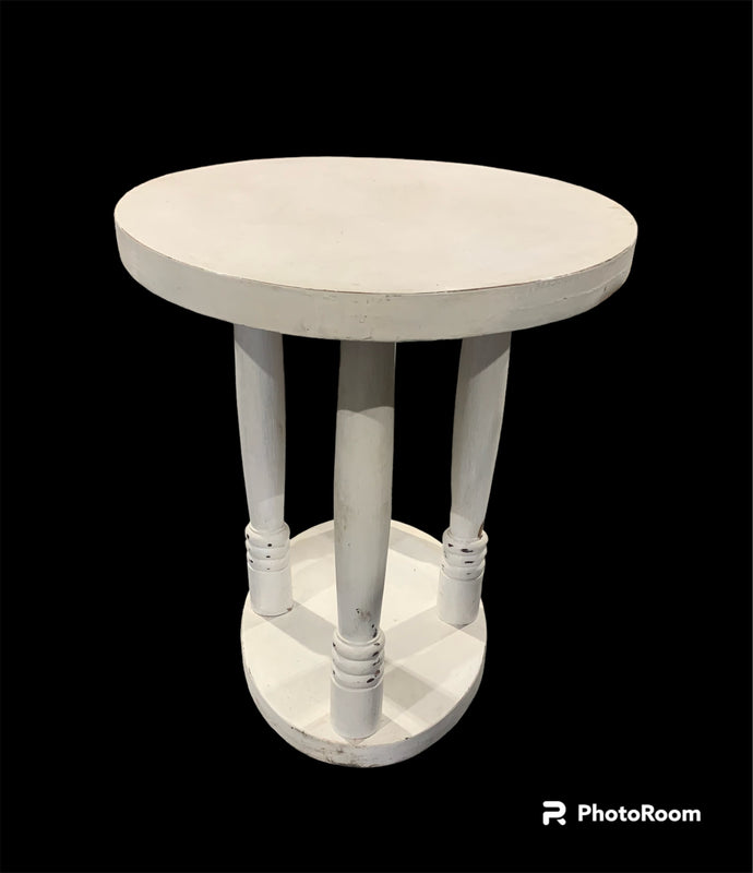 Vintage White Wooden Table #4980