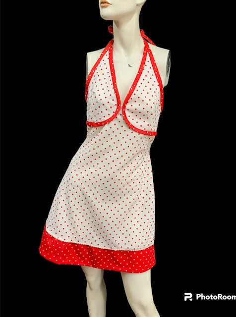 1960 / 70s Halterneck Dress #R27  FREE  AUS POSTAGE