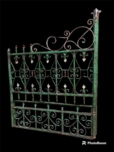 Vintage Rustic European Wrought Iron Driveway Gates #5315