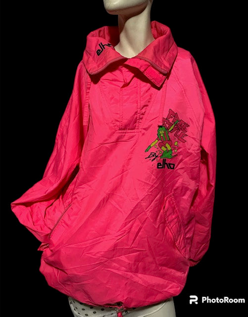 Secondhand/ Vintage Pink Ski Anorak Windbreaker   #W26