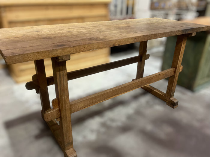 Vintage European  Trestle Bench  Table #6790