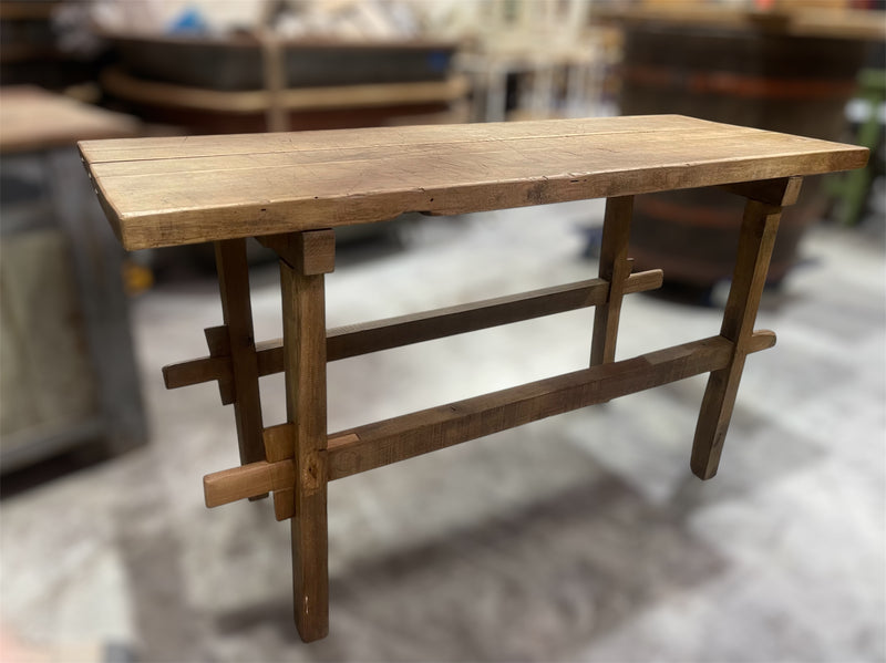 Vintage European  Trestle Bench  Table #6791
