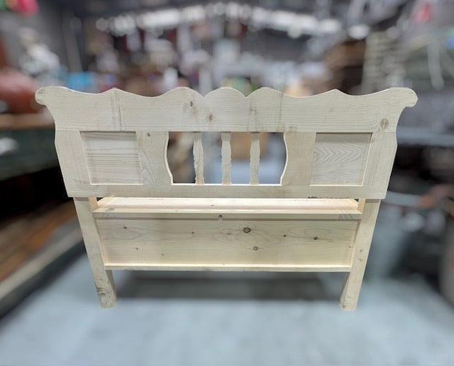Vintage  Hungarian Box Bench Seat  #7240