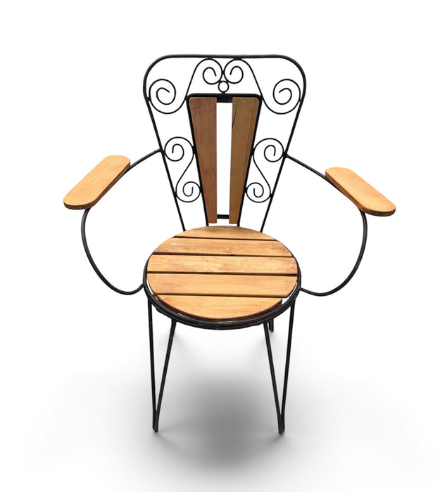 Eastern European  Metal - Wood  Garden Chair  #7390