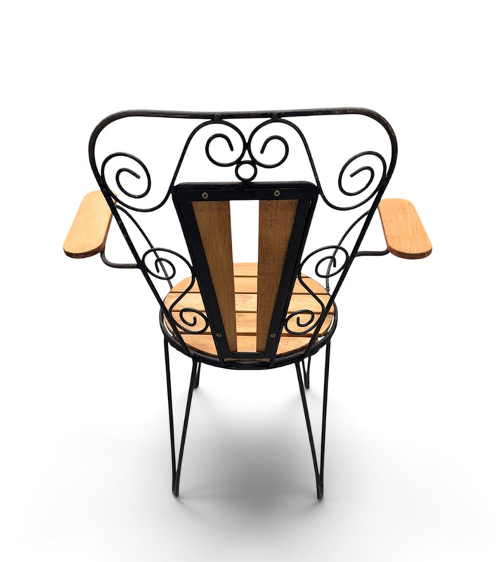 Eastern European  Metal - Wood  Garden Chair  #7390