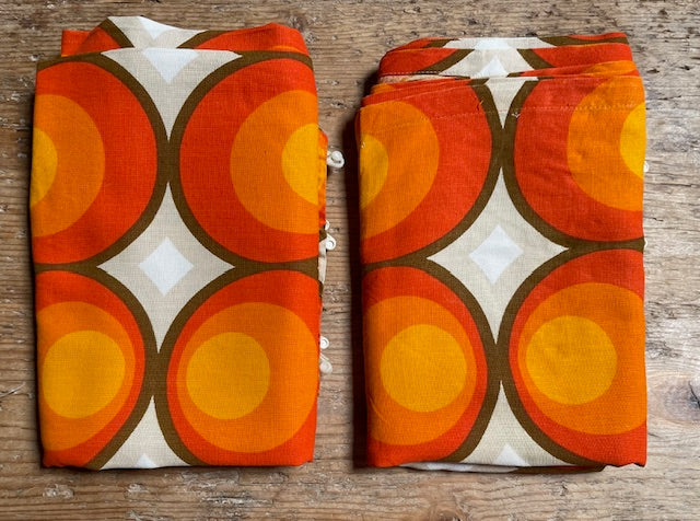 Pair of 1970s  Curtain/ Fabric  #F674 *Read Info*