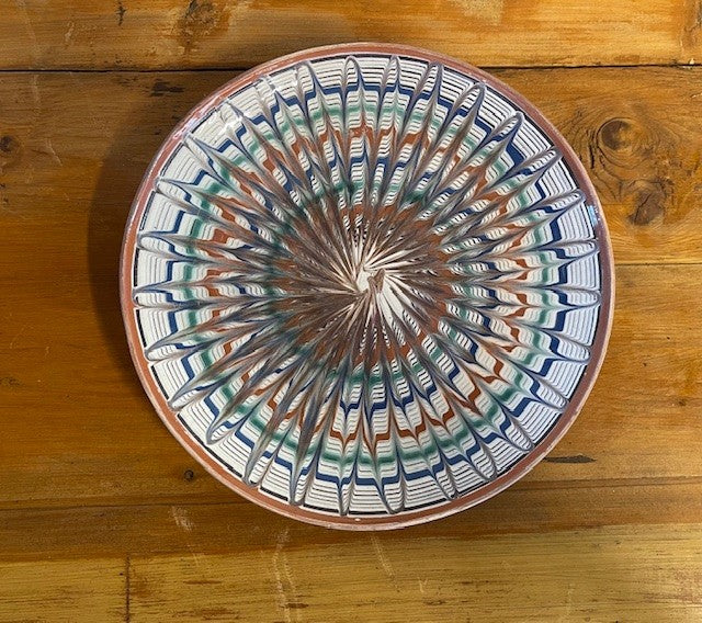 Vintage Romanian  Glazed Ceramic Plate  #6428  Byron