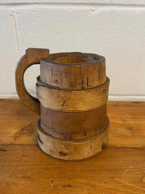 Vintage  European Wooden Jug   #6453  Byron