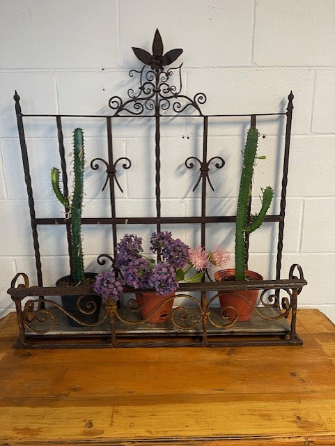Vintage Wrought Iron Wall / Balcony Planter #6424 Byron