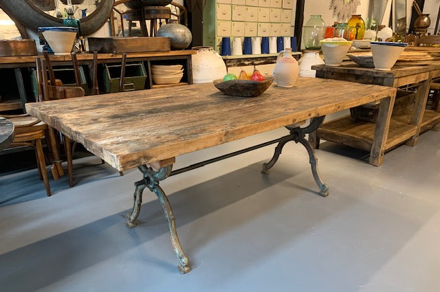 WoodenTop Wrought Iron Base  Kitchen Table  #5705  Byron