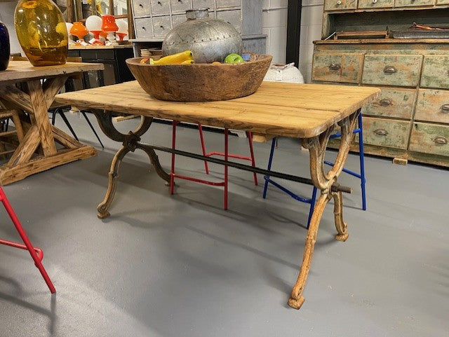Wooden Top Cast- Iron Base  Kitchen Table  #6247  Byron