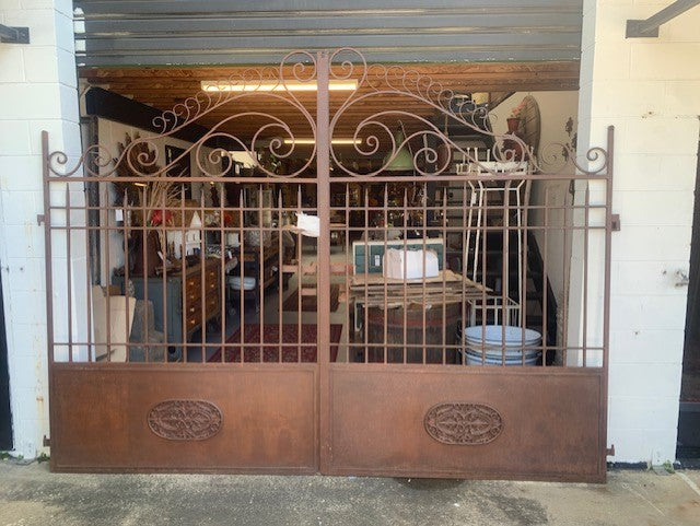 Vintage  Wrought Iron Driveway Gates #5684 Byron