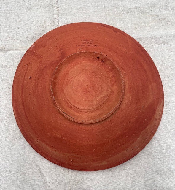 Vintage Romanian  Glazed Ceramic Plate  #6707  Byron