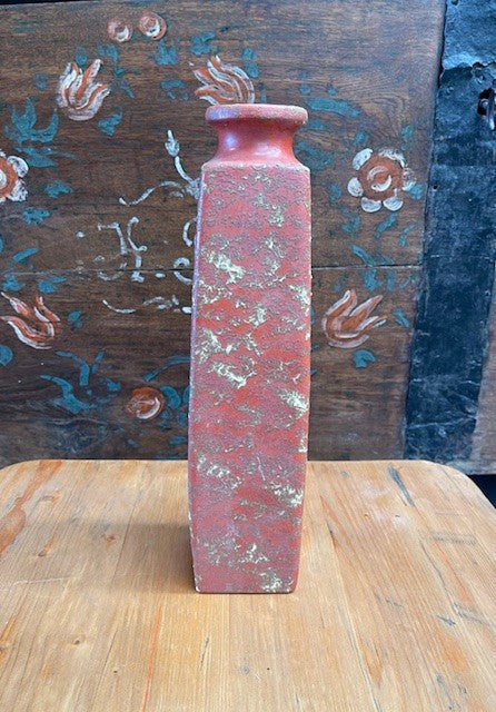 Vintage Hungarian Tofej Fat Lava Vase  #6232  Byron