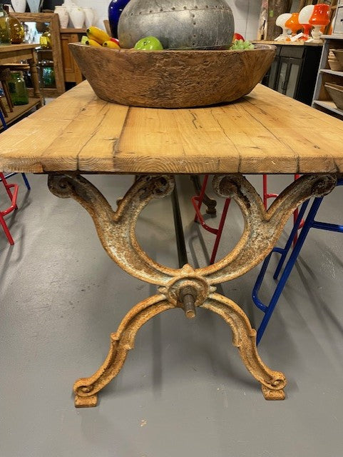 Wooden Top Cast- Iron Base  Kitchen Table  #6247  Byron
