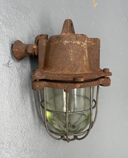Vintage Industrial CZECH Rustic Bunker   Light  #6221    Byron