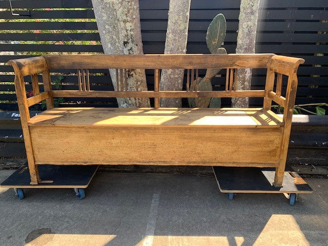 Vintage  Hungarian Box Bench Seat  #5205 Byron