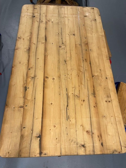 Wooden Top Cast- Iron Base  Kitchen Table  #6247  Byron