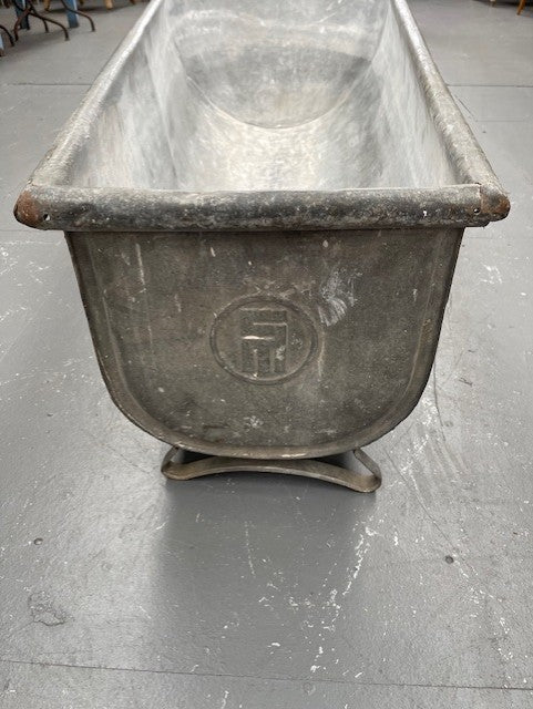 Vintage European Galvanised Bathtub #5951 Byron