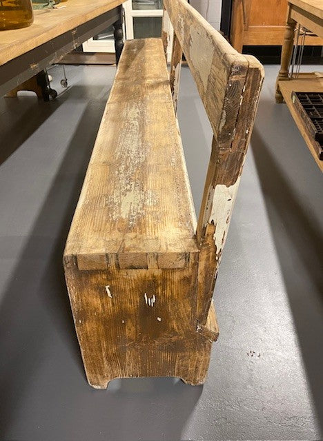Vintage European  Wooden Bench Seat  #6749  Byron