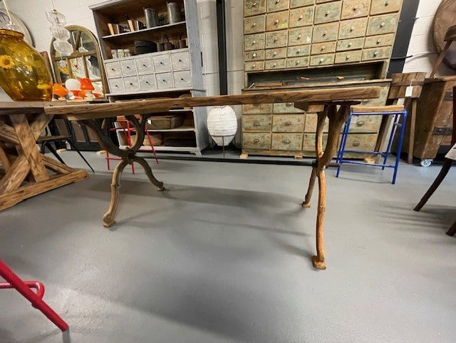 Wooden Top Cast- Iron Base  Kitchen Table  #6247  Byron