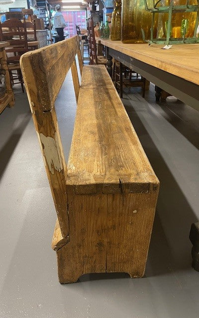 Vintage European  Wooden Bench Seat  #6749  Byron
