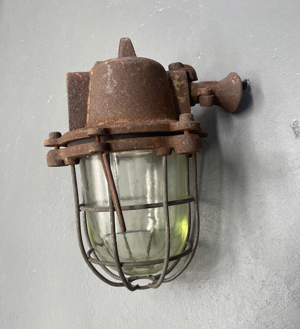 Vintage Industrial CZECH Rustic Bunker   Light  #6221    Byron