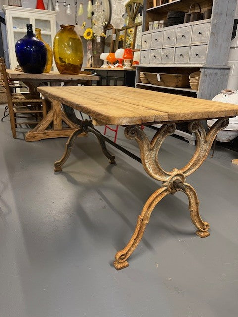 Wooden Top Cast- Iron Base  Kitchen Table  #6247  Byron