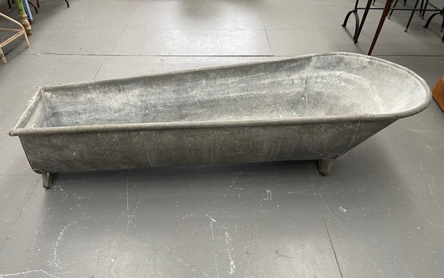 Vintage European Galvanised Bathtub #5951 Byron
