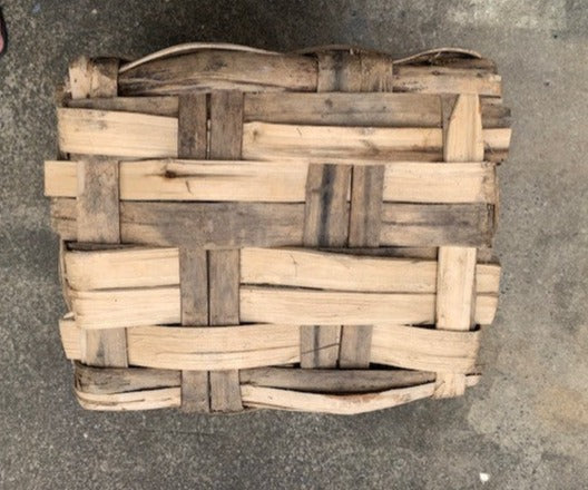 Rustic  French Woven Cleft Oak Grape Harvesting Basket  #5588  Byron