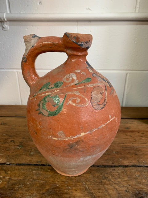 Vintage Hungarian  Terracotta Jug #5574  Byron