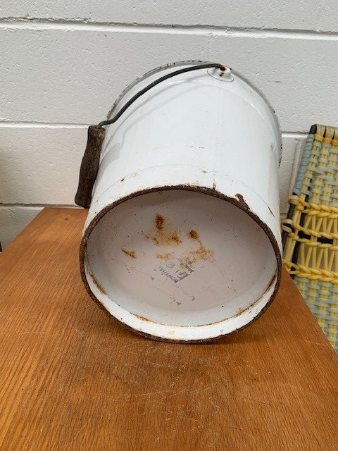 Vintage Hungarian  Enamel Water Bucket  #5300 Byron