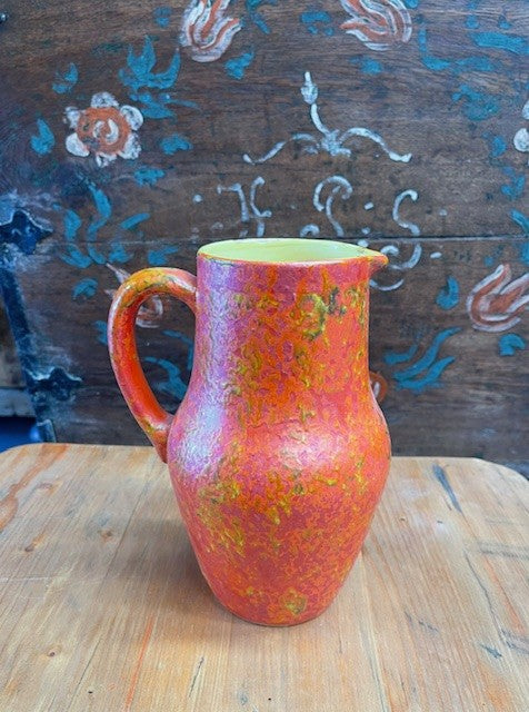 Vintage Hungarian Tofej Fat Lava Jug  #6240  Byron