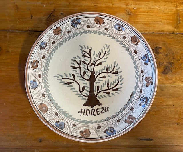 Vintage Romanian  Glazed Ceramic Plate  #6433  Byron