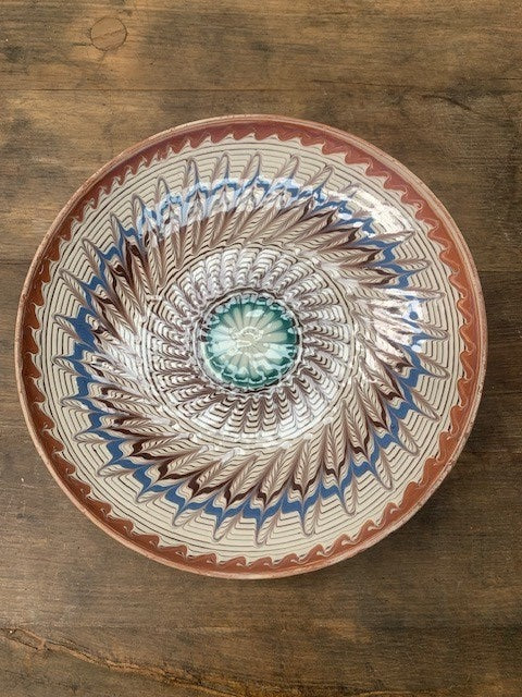 Vintage Hungarian Glazed Ceramic  Plate  #5188 Byron