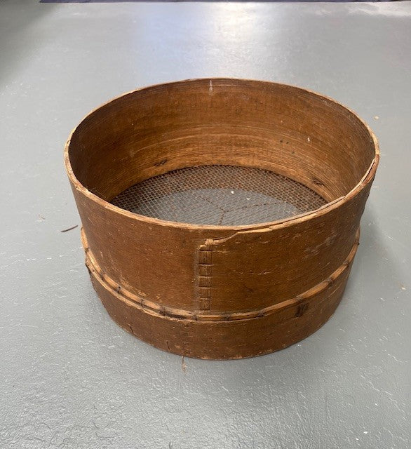 Vintage  European Wooden Sieve #6200   Byron