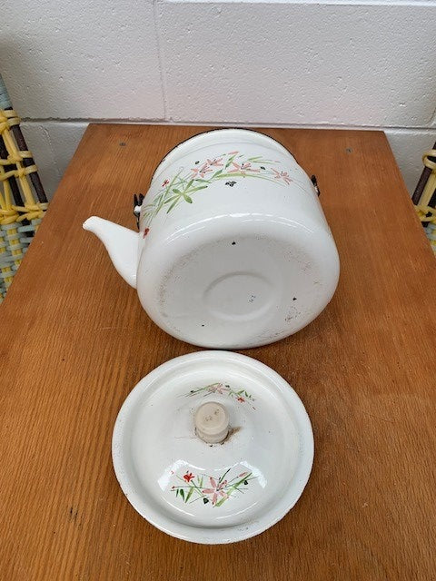 Vintage Hungarian Enamel Coffee Pot 5307 Byron Fossil Vintage Australia