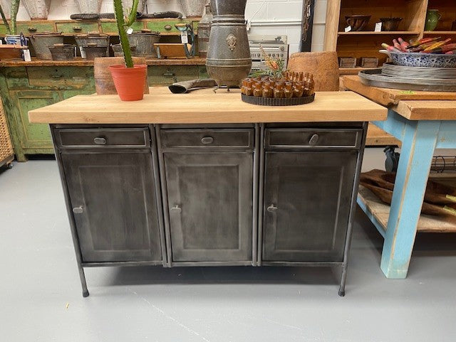 Vintage Metal Console / Hallway Table  #6230  Byron