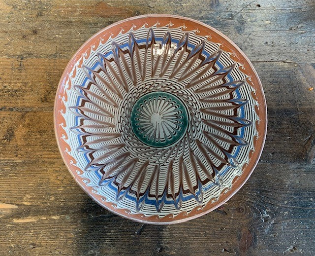 Vintage Hungarian Glazed Ceramic  Plate  #5708 Byron