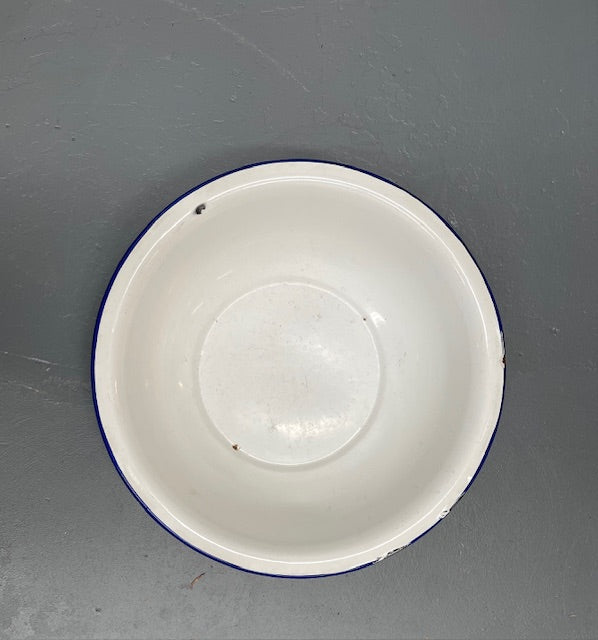 Vintage Enamel Wash Bowl  #5987  Byron