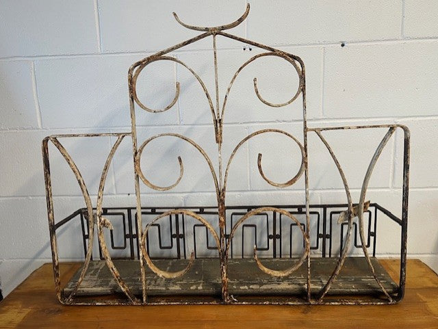 Vintage Wrought Iron Wall / Balcony Planter #6427 Byron