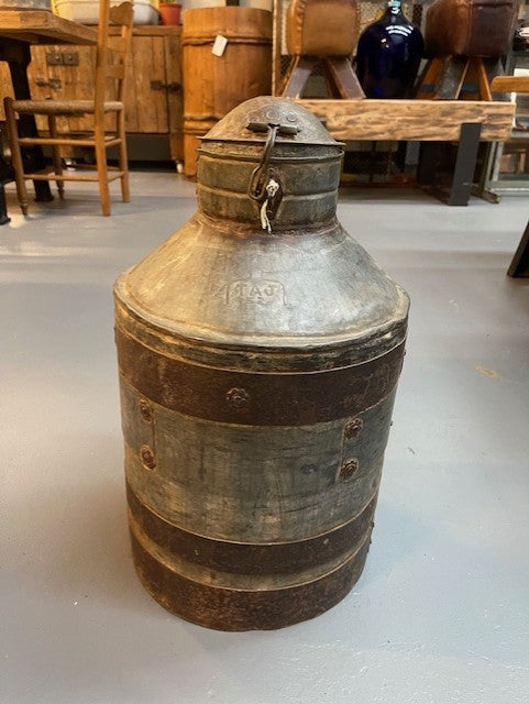 Vintage Metal Milk Can  #5962 Byron