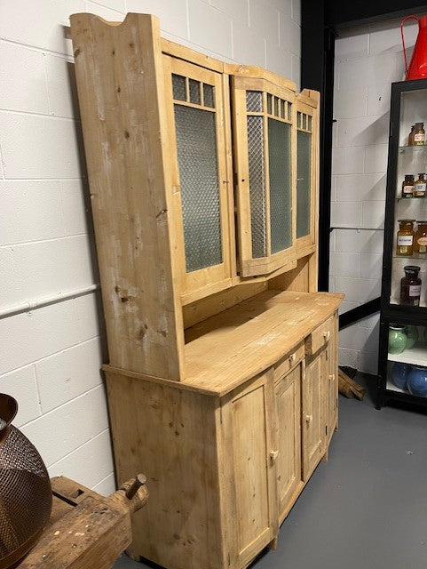 Vintage Wooden Kitchen Cabinet with Hutch  #5967  Byron